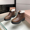 Miu Miu Fumé leather booties Ботинки на толстой подошве, Размер: 35, изображение 6