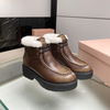 Miu Miu Fumé leather booties Ботинки на толстой подошве, Размер: 35, изображение 7