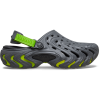Crocs Echo II Green Burst 212810-1ZZ— сабо цвета антрацит с зелёными акцентами размер M5-W7, Цвет: Антрацит, Размер: M5-W7