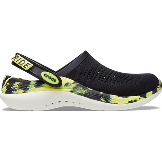 Сабо CROCS LITERIDE 360 MARBLED CLOG Black Citrus, Размер: M8-W10