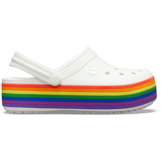 CROCS Crocband Platform Clog Rainbow, Цвет: Белый, Размер: M5-W7