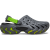Crocs Echo II Green Burst 212810-1ZZ— сабо цвета антрацит с зелёными акцентами размер M5-W7, Цвет: Антрацит, Размер: M5-W7